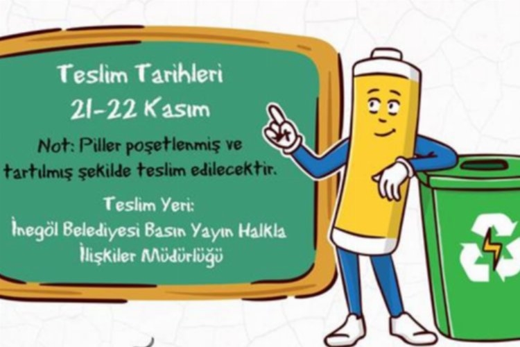 Bursa İnegöl'de 'atık pil'ler 24 Kasım'da 'akıllı saat' olacak
