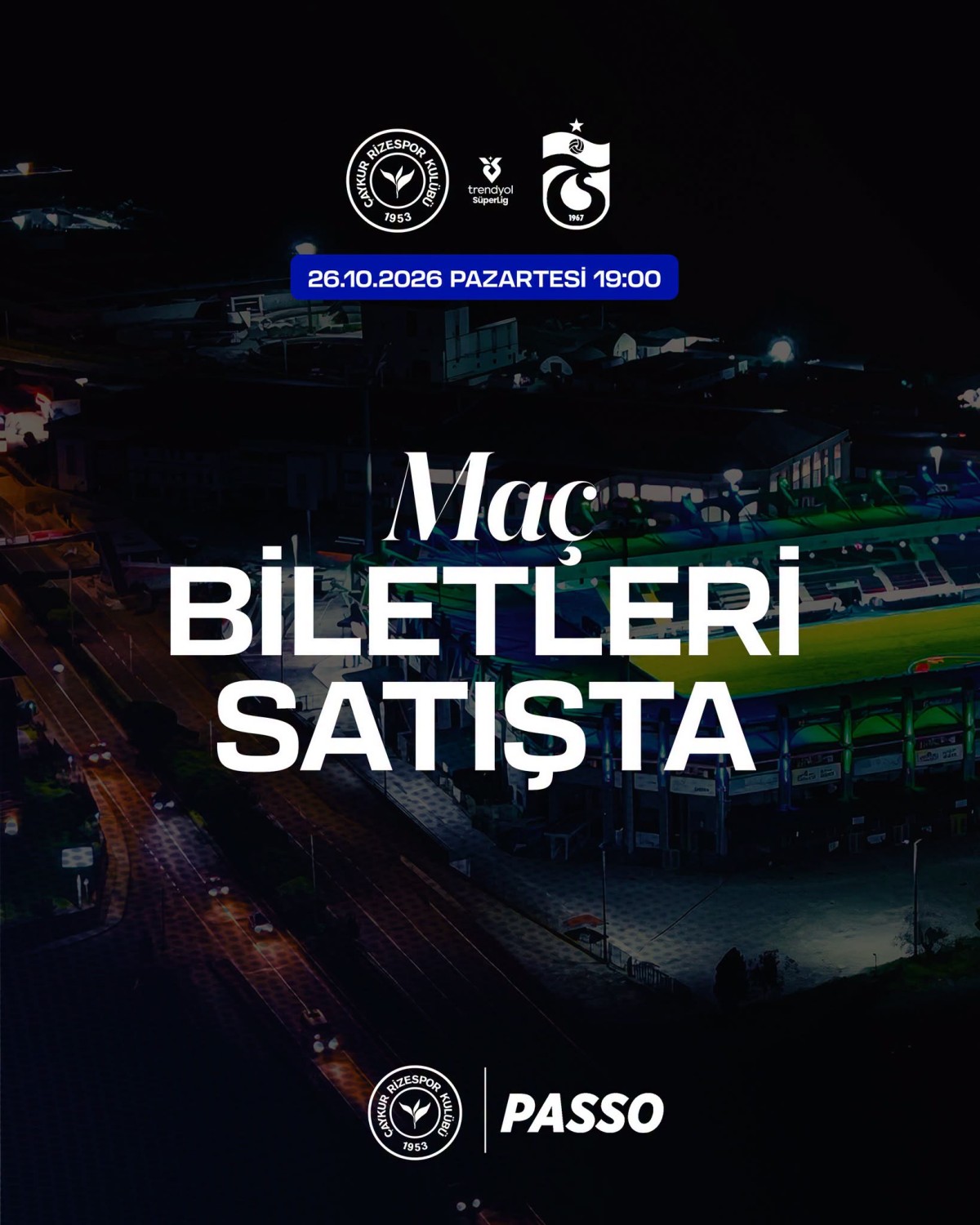 Çaykur Rizespor - Trabzonspor maçının biletleri satışa çıktı!