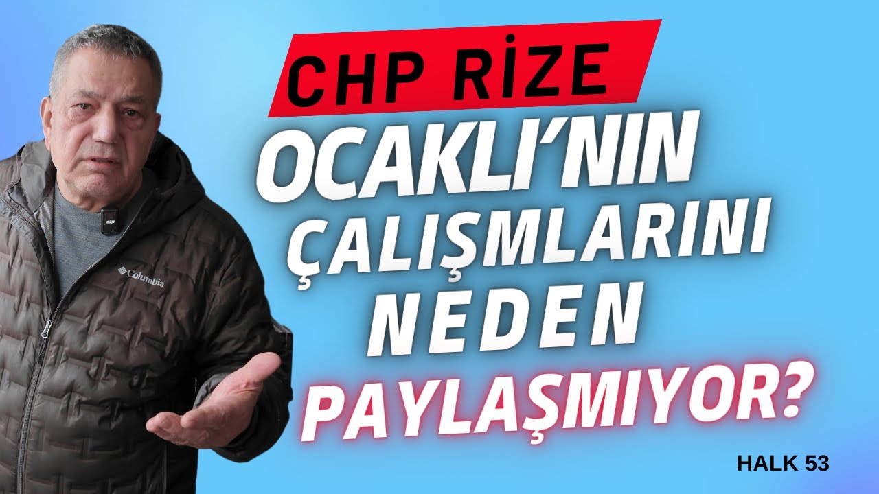 CHP Rize Vekil Ocaklı’nın Çalışmalarını Neden Hiç Paylaşmıyor? AK Parti Vekillerini Paylaşırken!